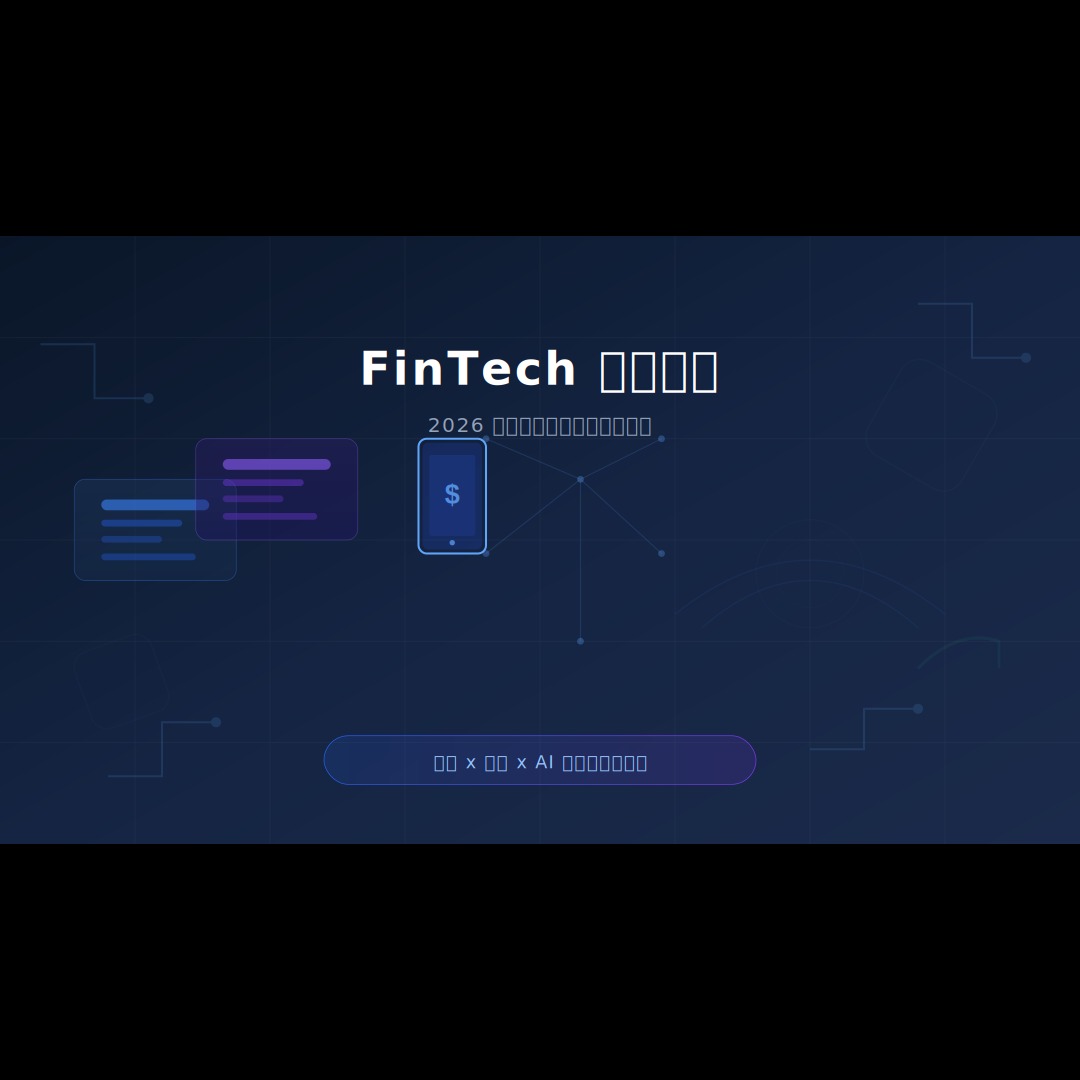 金融科技 FinTech 革命指南：2026 數位金融新時代的完整地圖