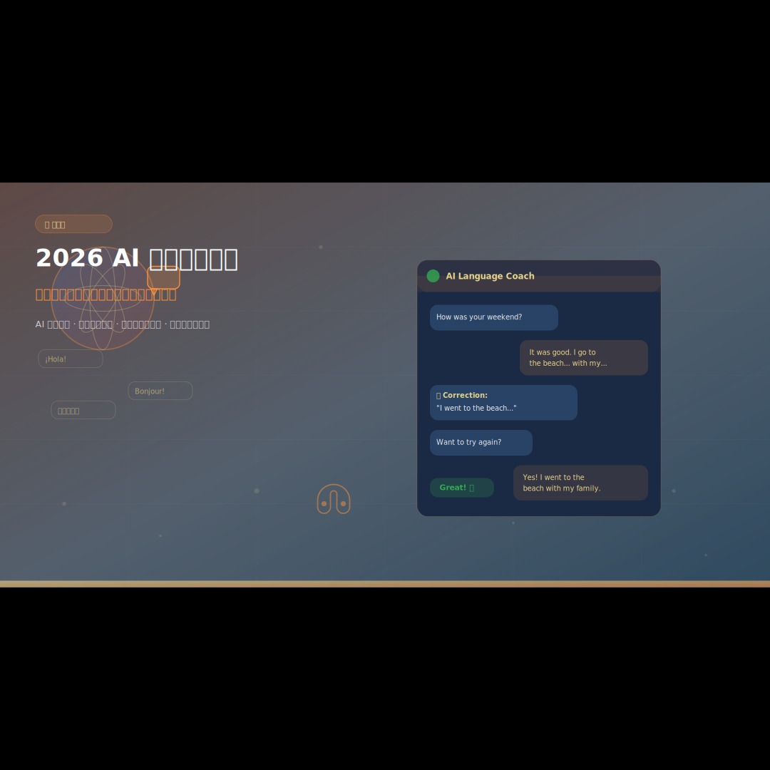 2026 AI 語言學習革命：用人工智能掌握任何語言嘅完整實戰攻略