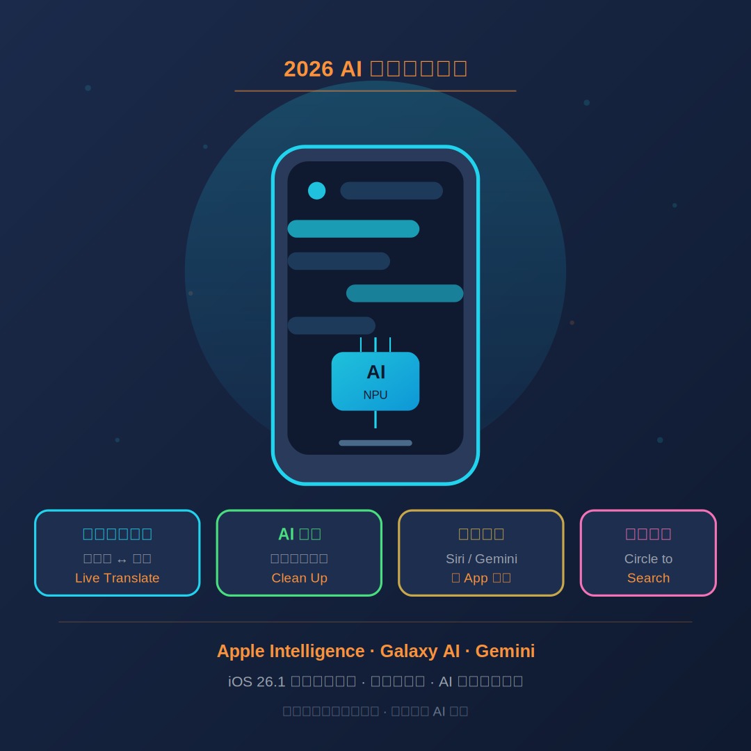 2026 AI 手機實戰指南：Apple Intelligence、Galaxy AI 同 AI 手機終極活用攻略