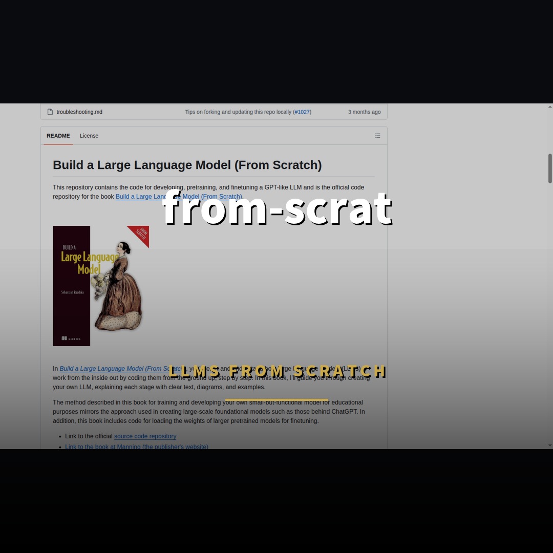 10萬星開源項目：LLMs-from-scratch 從零實作大語言模型完整指南