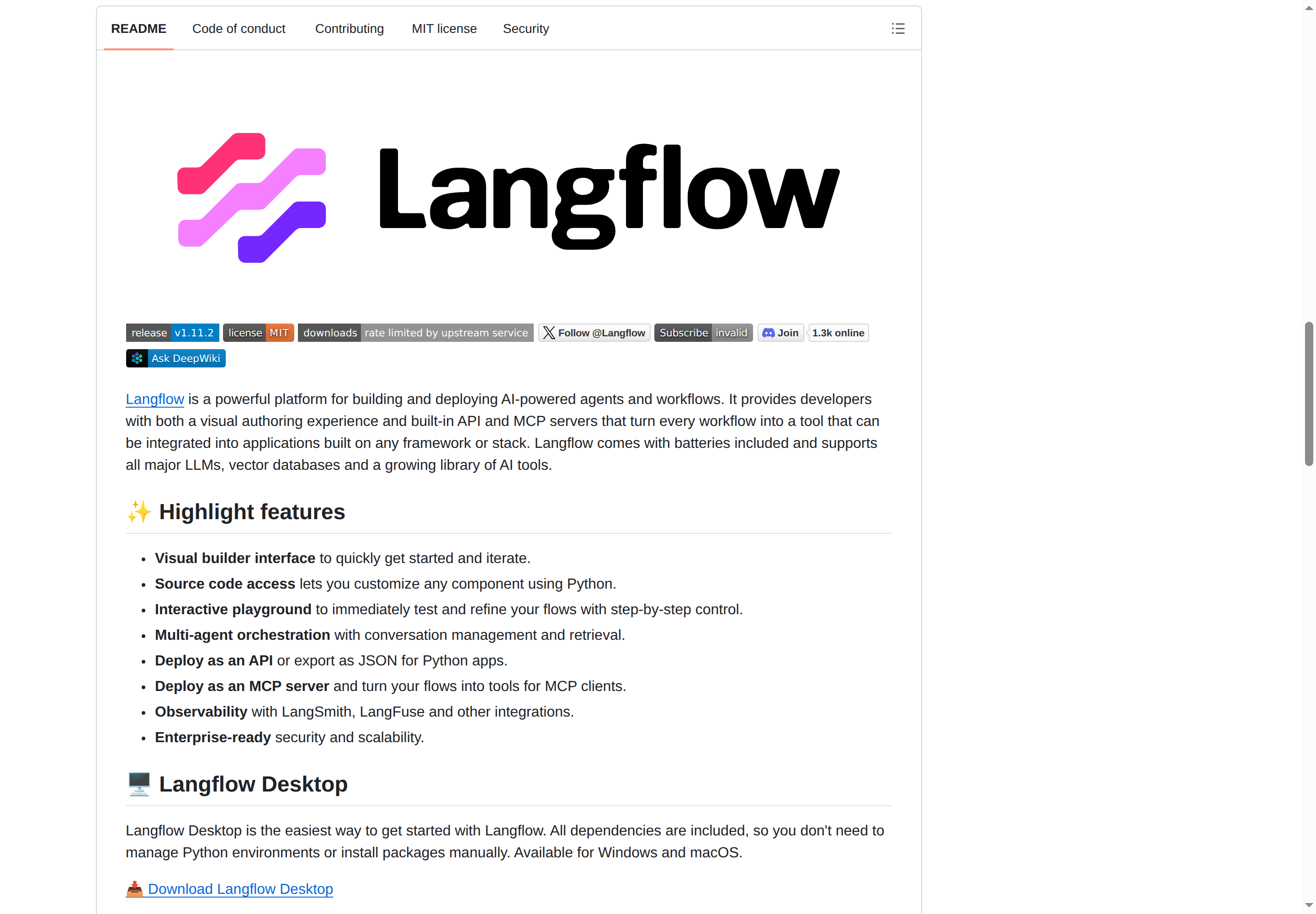 15.3 萬星開源項目：Langflow — AI 智能體與工作流視覺化構建平台