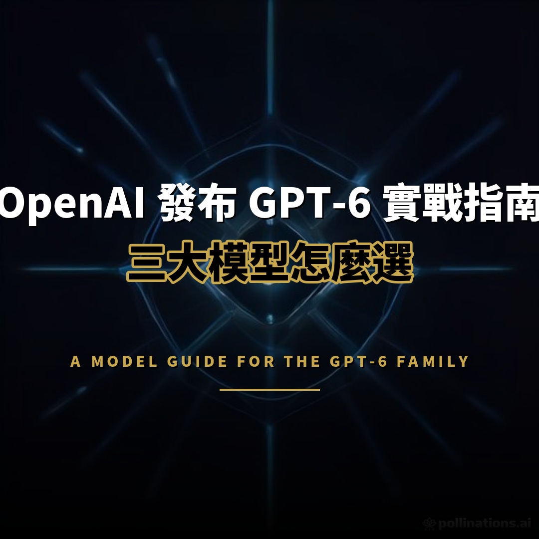 OpenAI 發布 GPT-6 實戰指南：三大模型怎麼選